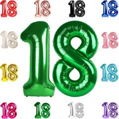 IWERP 18th birthday green 40-inch balloon creates a bold photo backdrop.