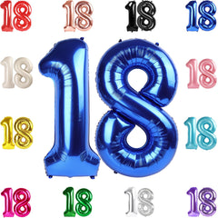 IWERP 18 balloon number 40-inch metallic blue as a striking photo focal point