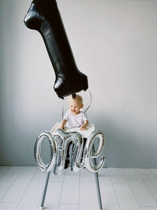 IWERP 19th birthday balloon in black foil for elegant decor.