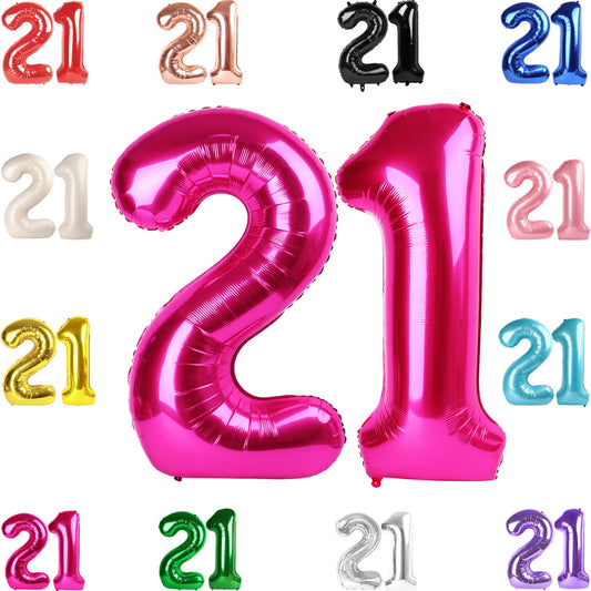 IWERP 21 balloon hot pink 40-inch front view creates a bold photo backdrop.