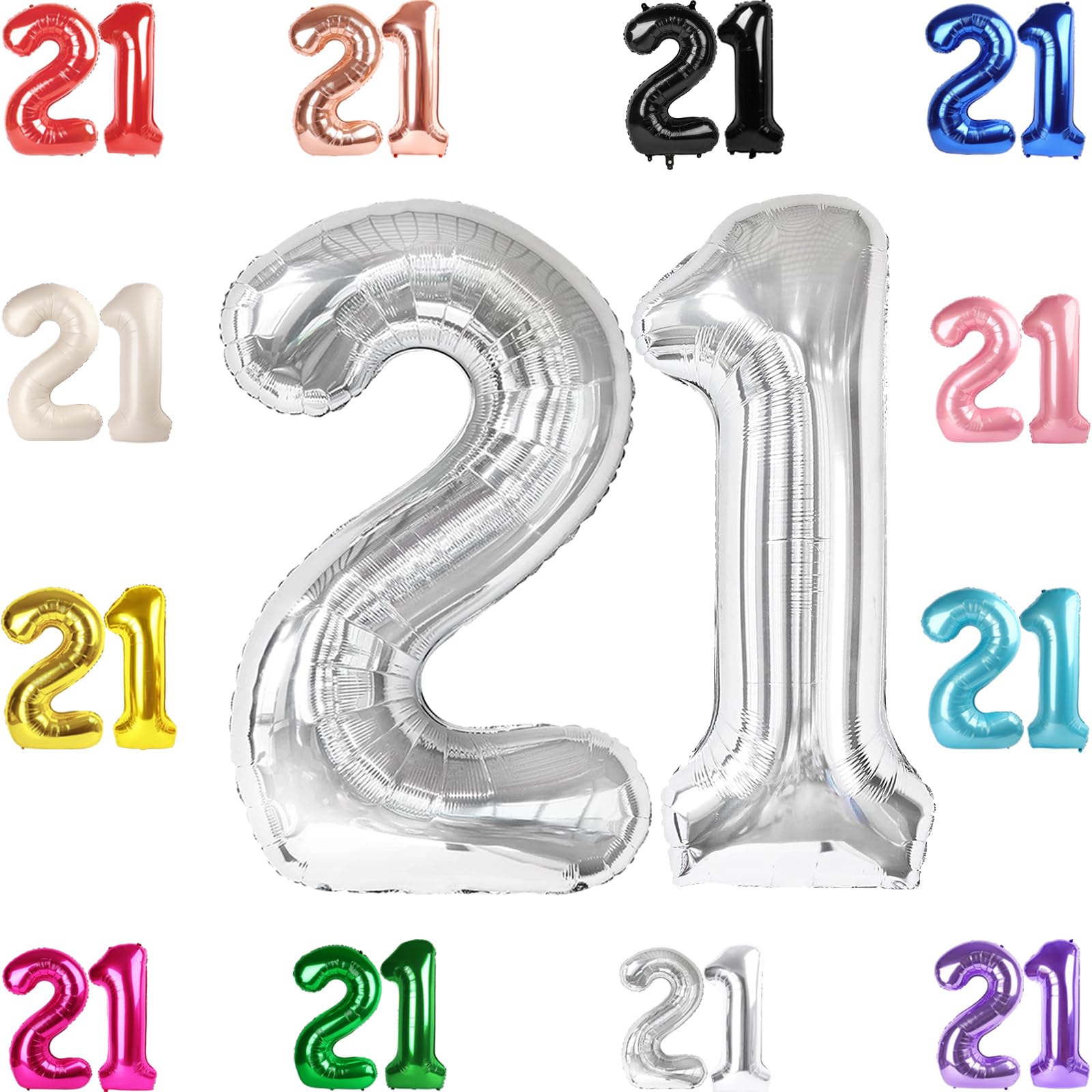 IWERP 21-balloon 40-inch silver creates a bold photo backdrop for celebrations