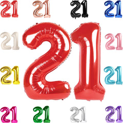IWERP 40-inch red 21 balloon for a bold photo backdrop.