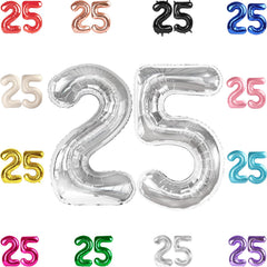 IWERP 25th birthday balloon, 40-inch size, bold photo backdrop.