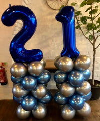 IWERP 2nd birthday night blue balloon for festive entrances and stages