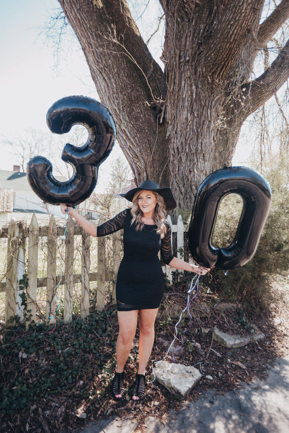 IWERP 30th birthday decor black balloon inflated for milestone photos