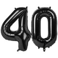 IWERP 40 inch black number balloon for a bold 40th birthday setup
