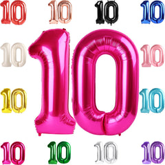 IWERP 40-inch hot pink number 10 balloon for a bold photo backdrop.