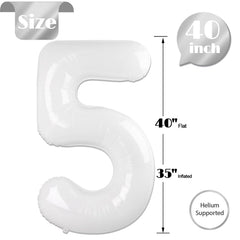 IWERP 40-inch Number 5 balloon decor for photo-worthy party setups.