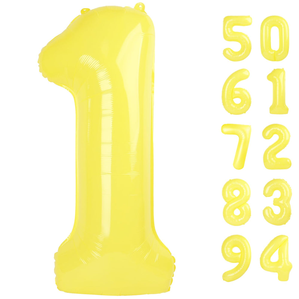 IWERP 40-inch yellow 1 balloon creates a bold birthday backdrop.