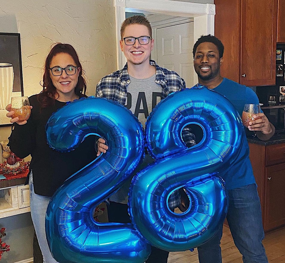 IWERP 40-inch number balloon backdrop enhancing party visuals