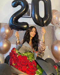 IWERP 40-inch balloon inflated for a floating or grounded party centerpiece.