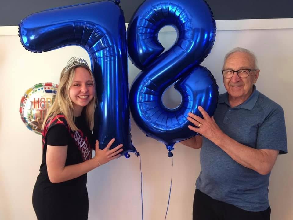 IWERP 40-inch number balloon creates dramatic milestone display.