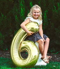 IWERP 40-inch number balloon shines as a photo-ready birthday backdrop.