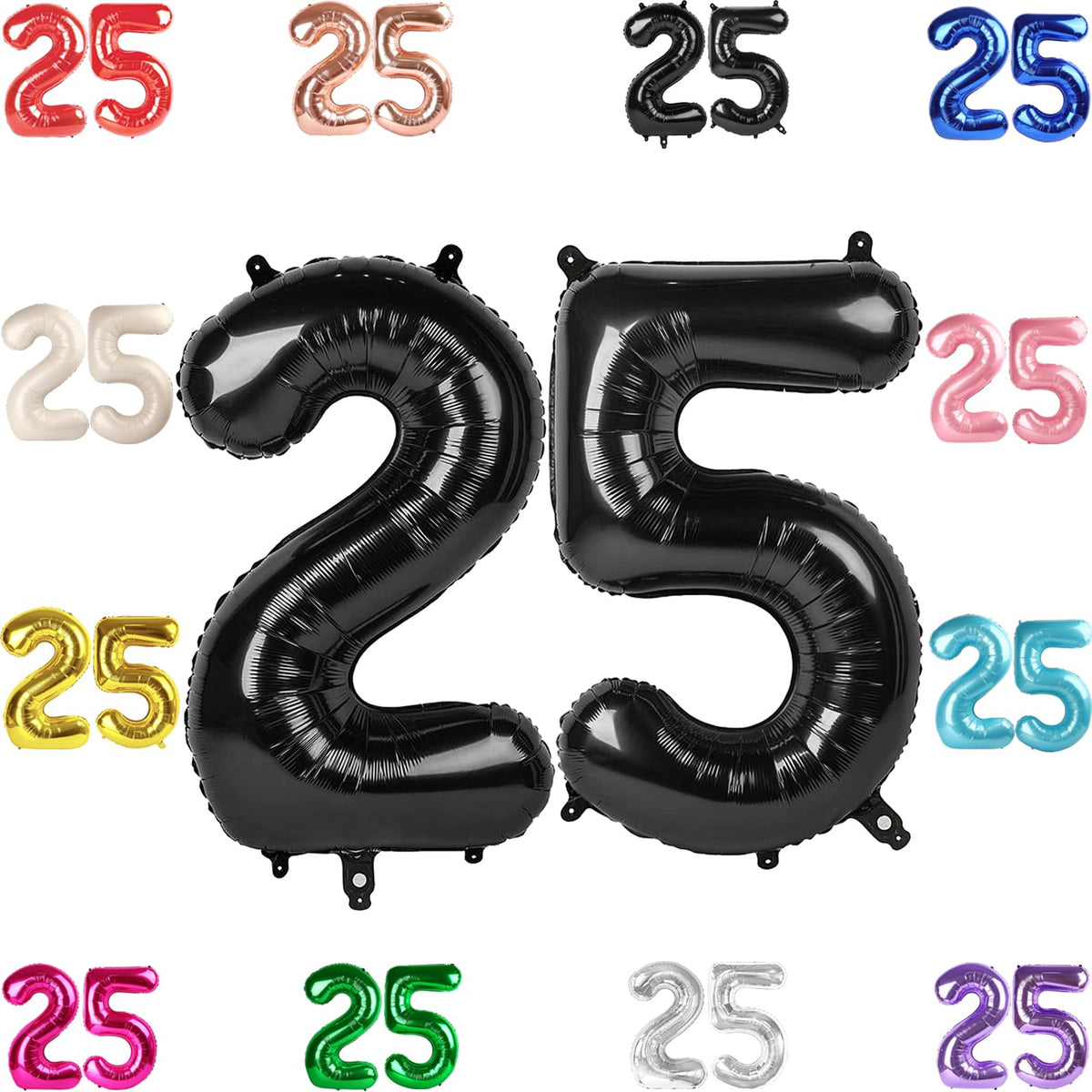 IWERP 40-inch black number balloon for bold photo backdrop