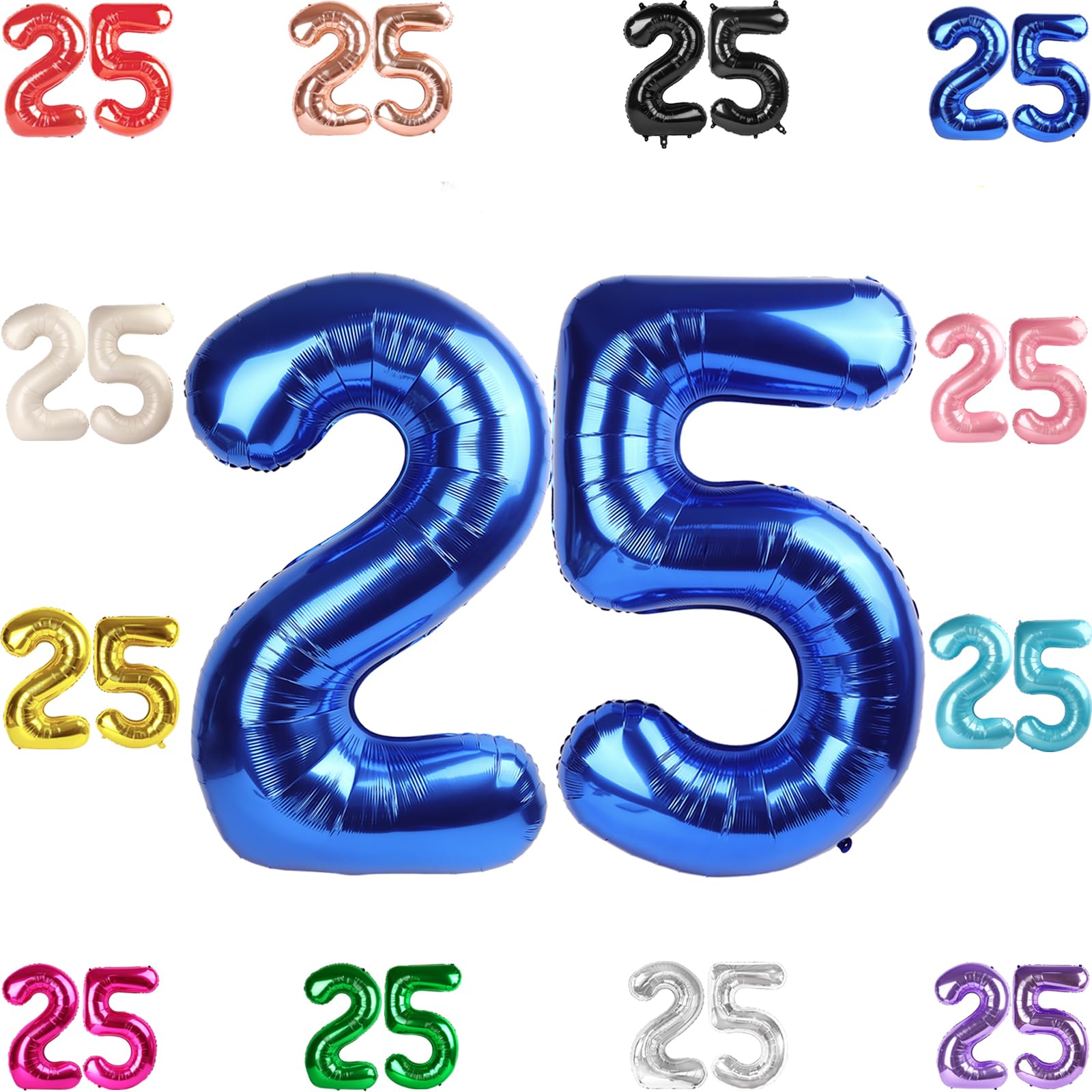 IWERP 40inch blue 25th balloon creates a striking centerpiece backdrop.