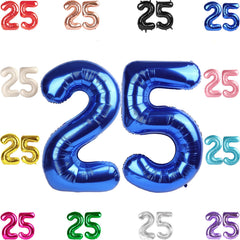 IWERP 40inch blue 25th balloon creates a striking centerpiece backdrop.