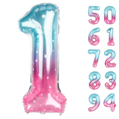 IWERP 40-inch foil number balloon for First Birthday creates a bold photo backdrop