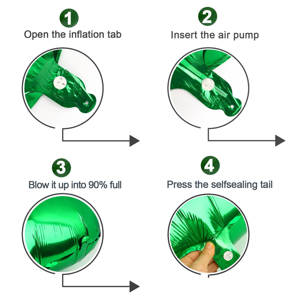 IWERP 40-inch green number 5 balloon easy to inflate.