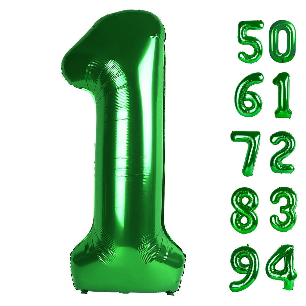 IWERP 40 inch green number balloon for a bold birthday photo backdrop.