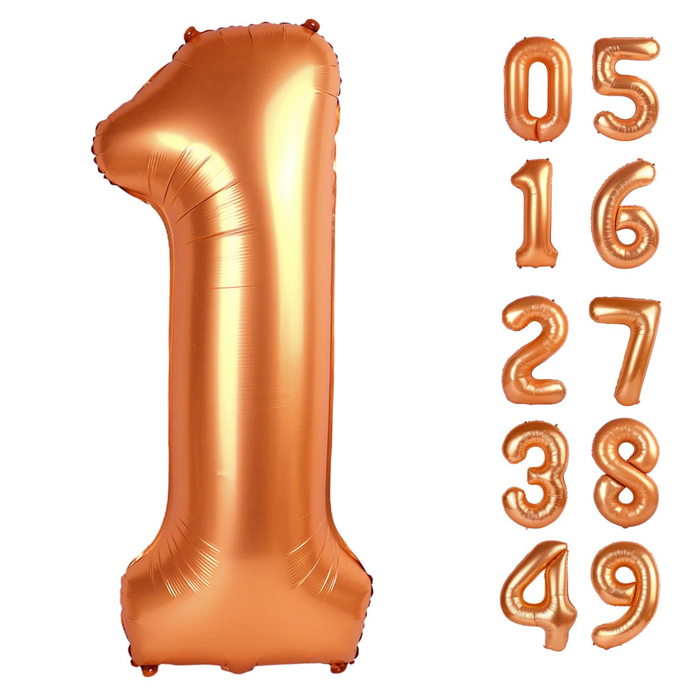 IWERP 40inch orange number balloon ideal for eye-catching birthday photos.