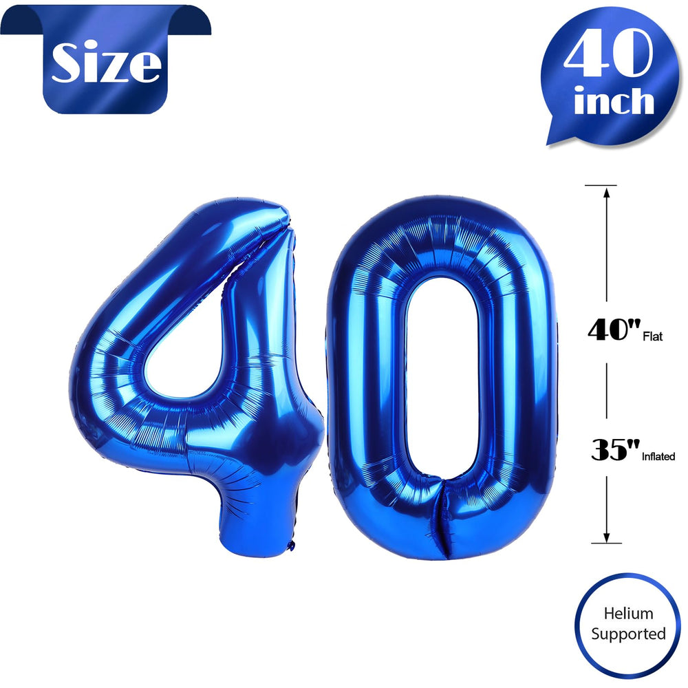IWERP 40th birthday balloon close-up metallic finish with premium sparkle