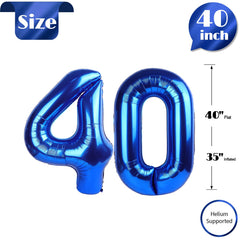 IWERP 40th birthday balloon close-up metallic finish with premium sparkle