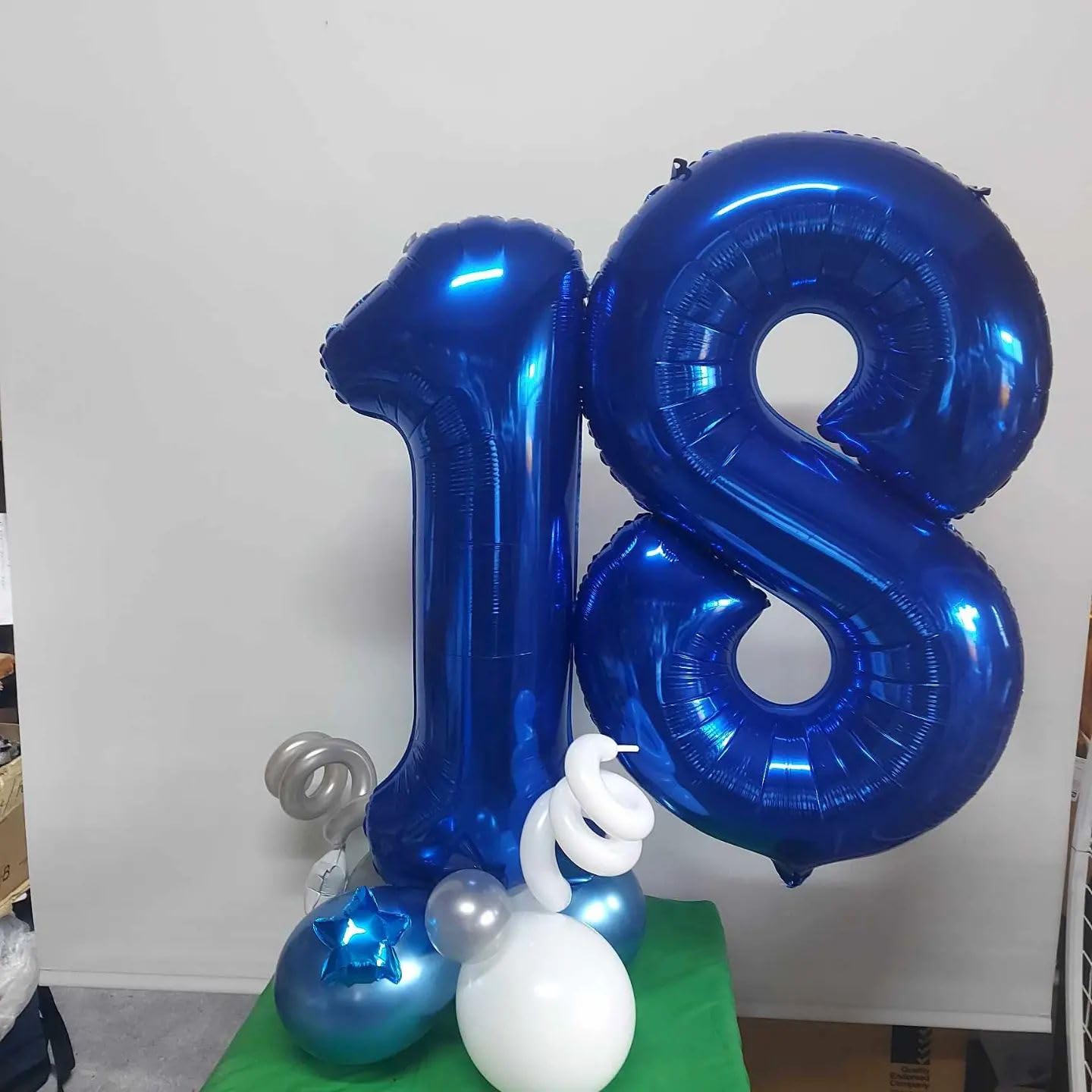 IWERP 40th birthday balloon metallic blue set of two adds dynamic accents