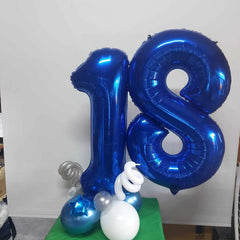 IWERP 40th birthday balloon metallic blue set of two adds dynamic accents