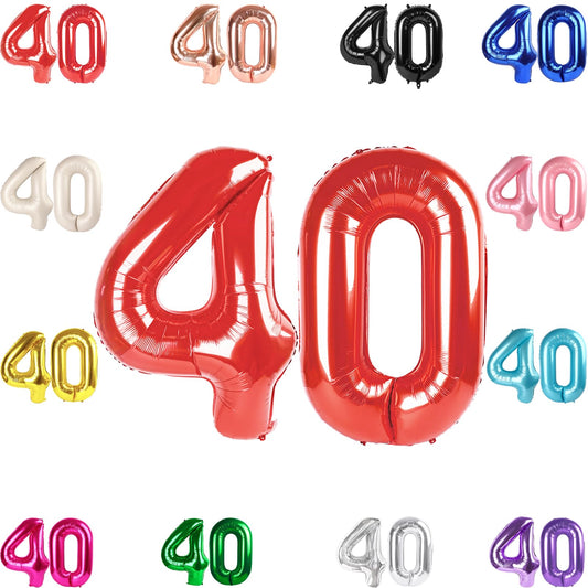 IWERP 40th birthday red balloon 40-inch ready for dramatic photo backdrops