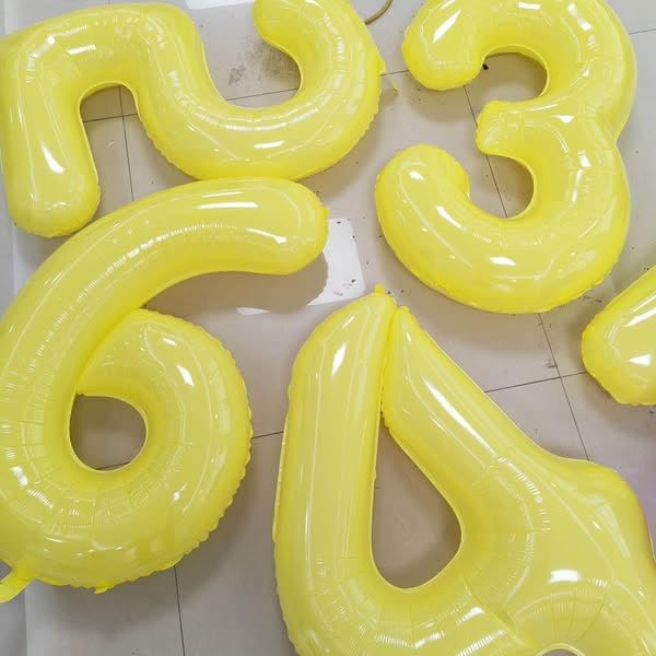 IWERP 5th birthday balloon yellow prop for party scenes