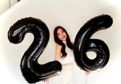 IWERP 60th-anniversary decor balloon in black enhances chic celebrations.
