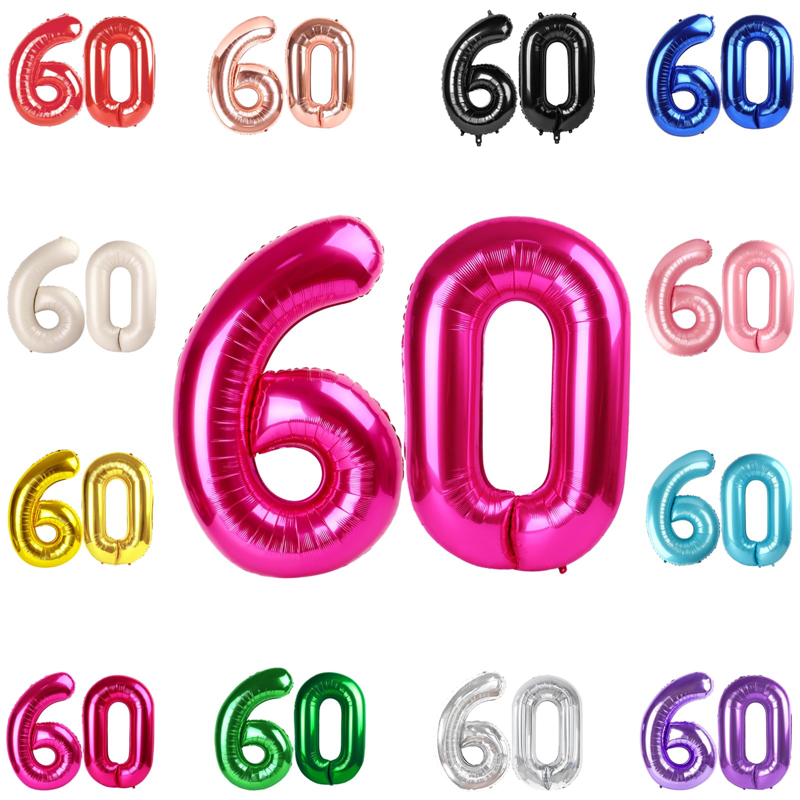 IWERP 60th birthday balloon 40-inch hot pink dramatic entrance