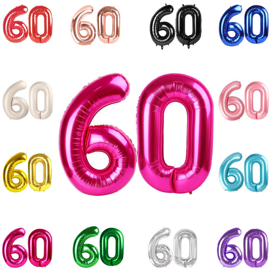 IWERP 60th birthday balloon 40-inch hot pink dramatic entrance