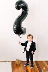 IWERP 70th birthday balloon in black foil adds dramatic flair.