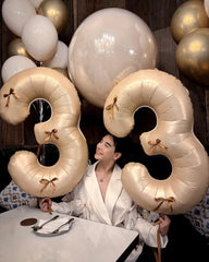 IWERP 8th birthday balloon number 8, 40 inch, bold centerpiece for celebrations.