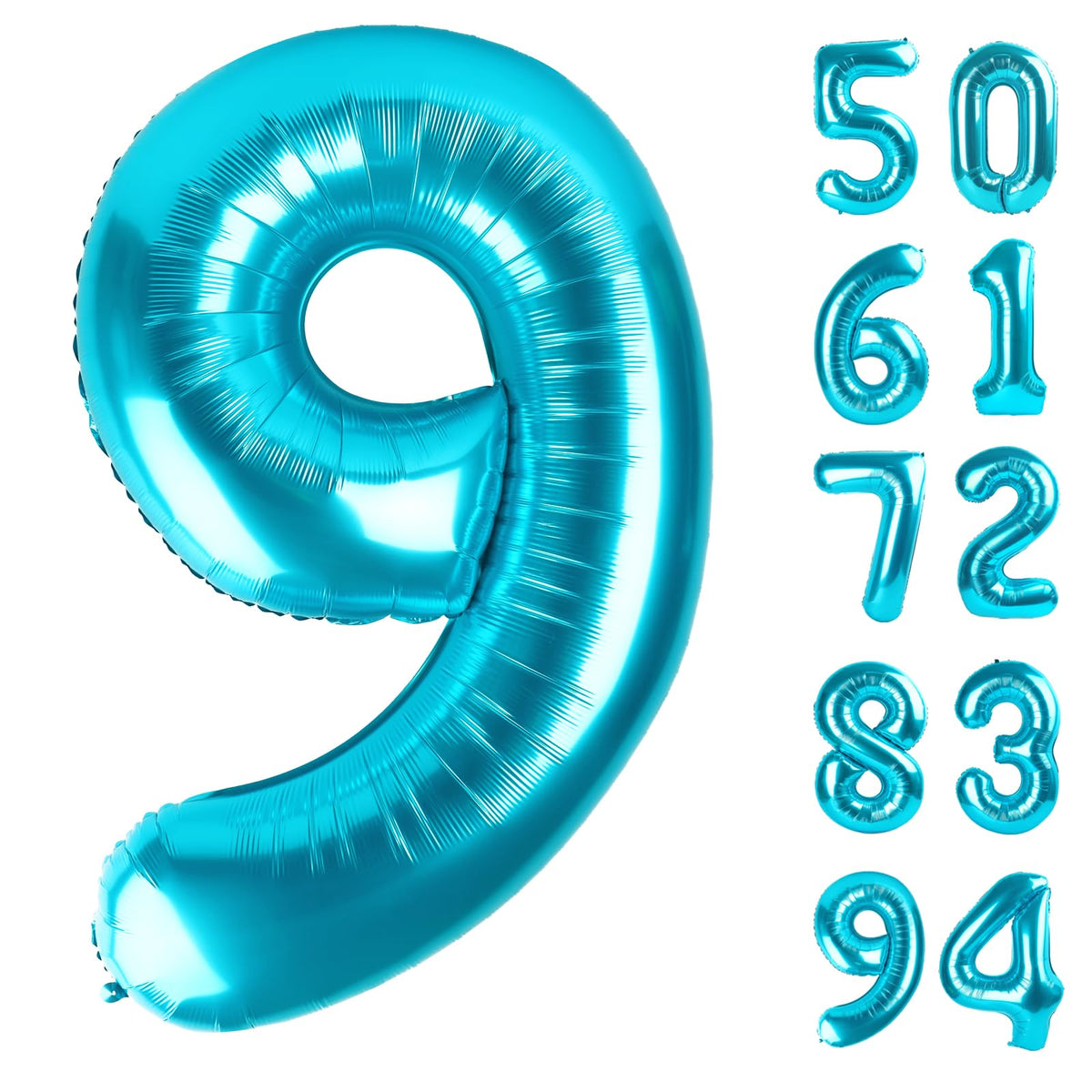 IWERP 9 Balloon blue number 40 inch serves as a bold photo backdrop