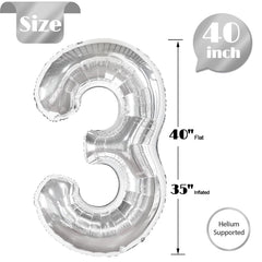 IWERP self-sealing silver balloon for easy inflation and storage.