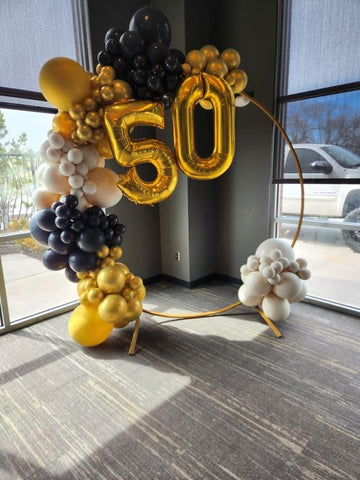 IWERP backdrop-ready balloon enhances milestone celebrations.