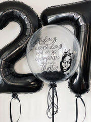 IWERP 40 inch balloon backdrop for celebrations featuring the 17