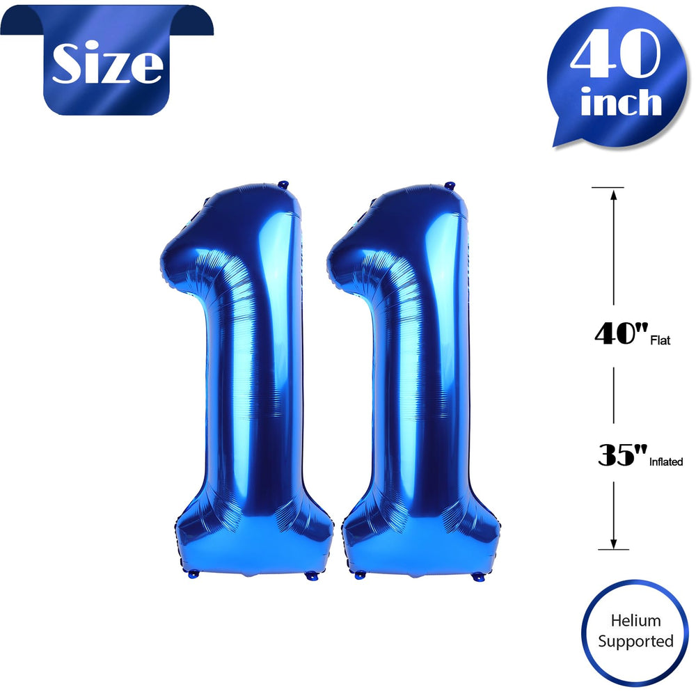 IWERP Birthday decor in navy 11 pairs with blue theme elements.