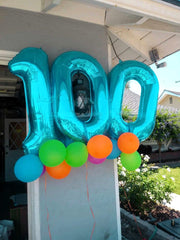 IWERP blue 9th balloon pairs with other numbers for themed decor