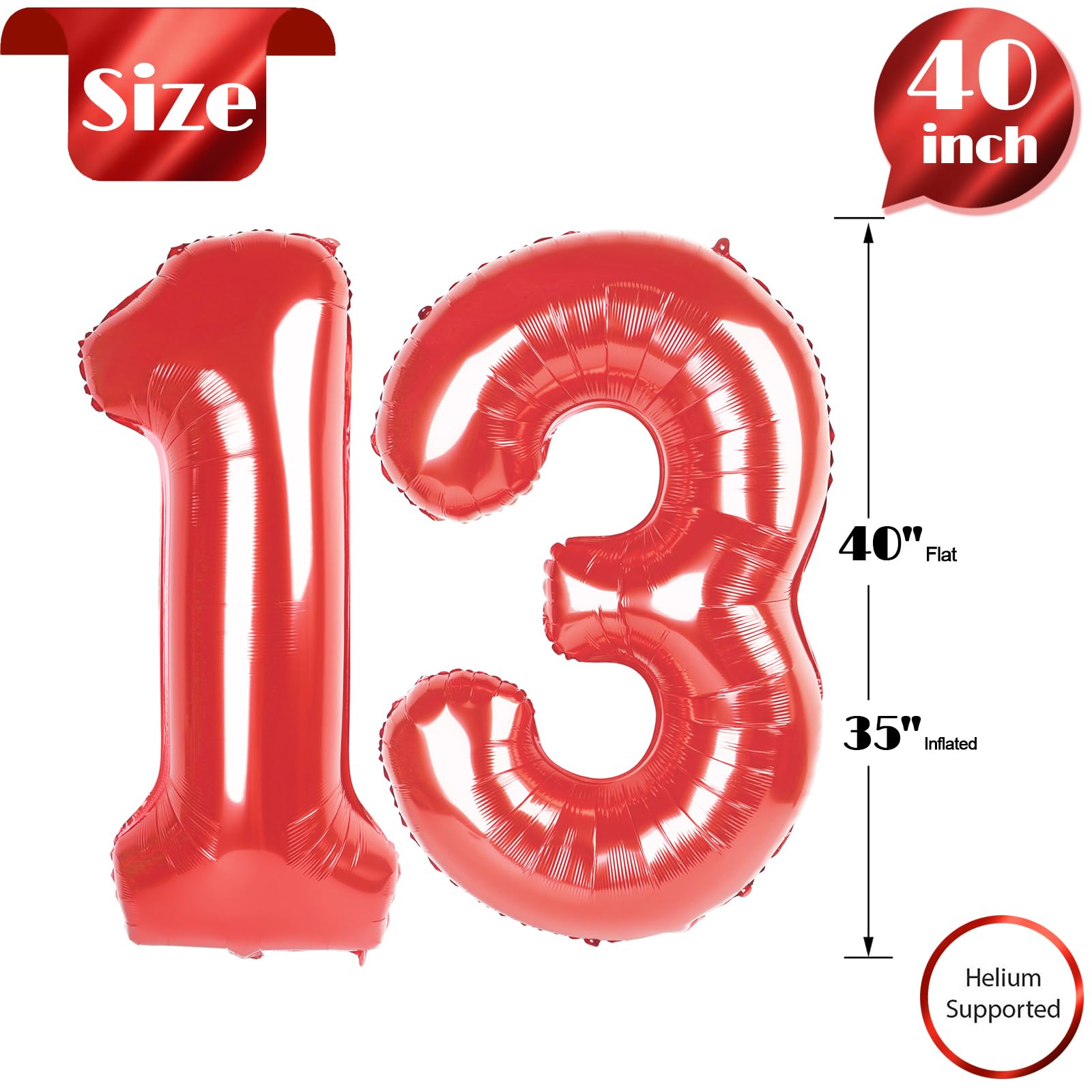 Create a festive photo backdrop using this 40-inch red number balloon