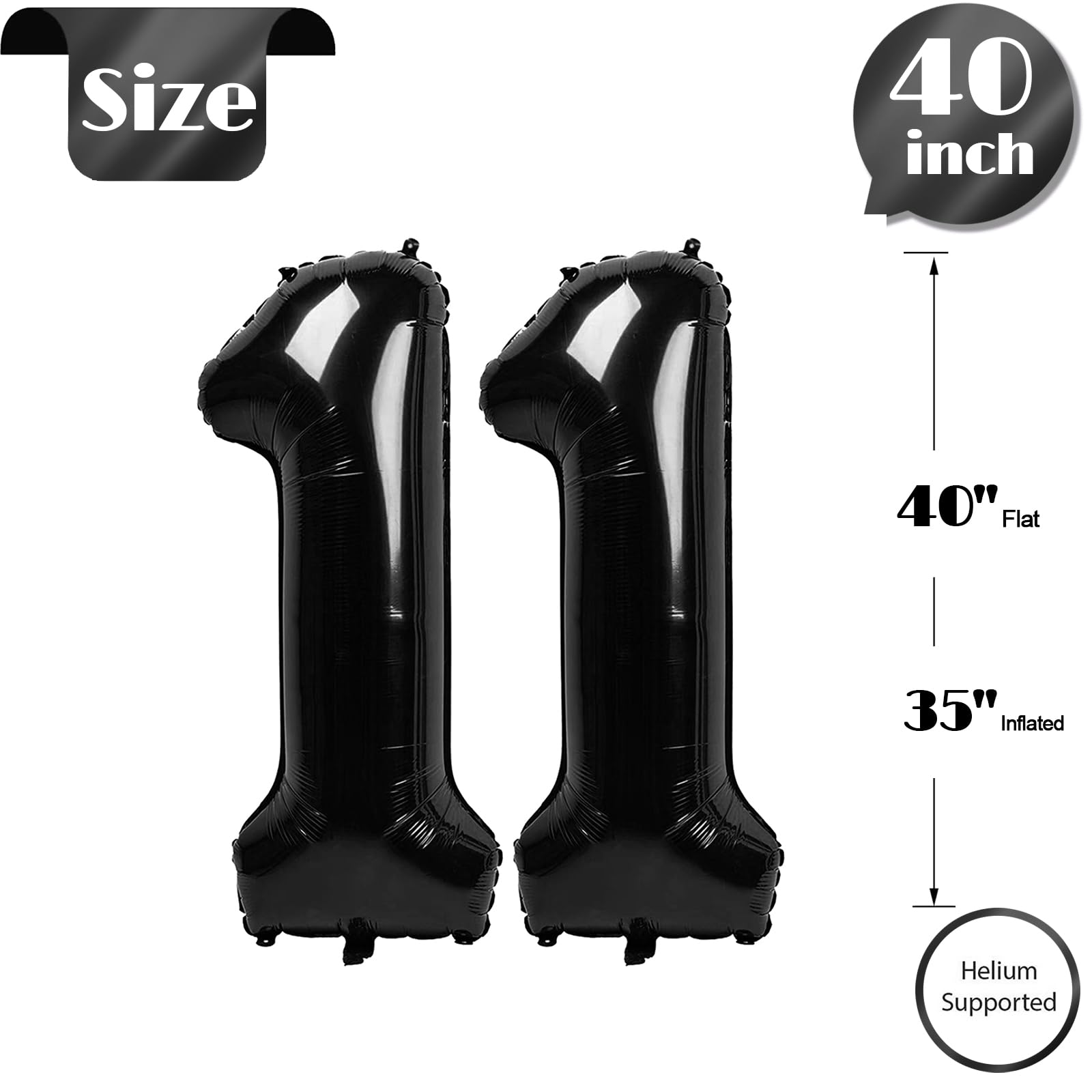 IWERP black 11-balloon anniversary decor 40inch offers versatile styling.