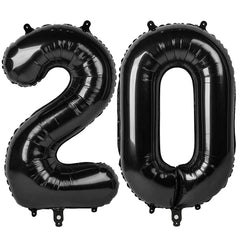 IWERP black 20th birthday balloon 40-inch creates a bold photo backdrop.