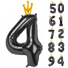 IWERP black 4 balloon 40-inch number for bold birthday photos.