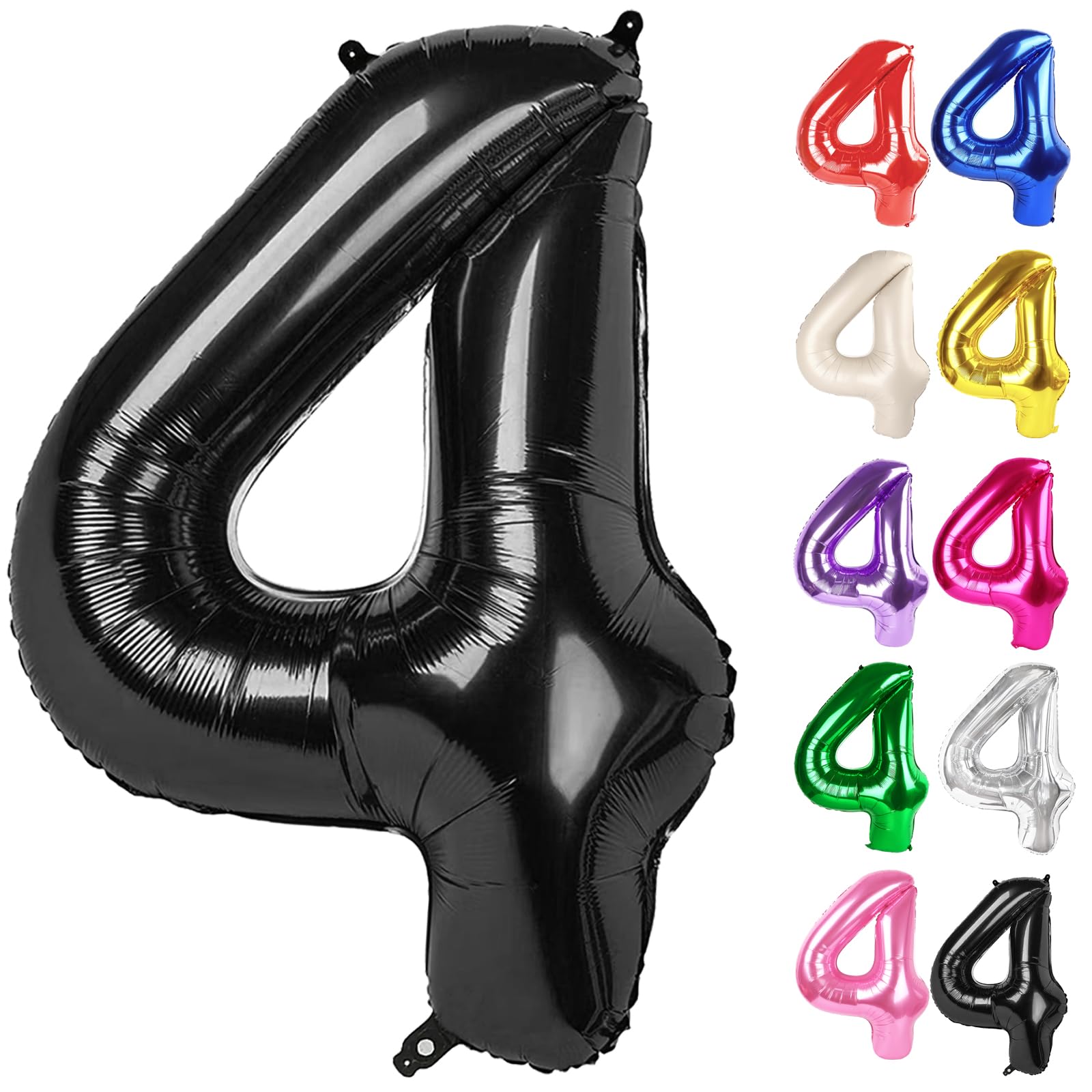 IWERP black 4 balloon 40-inch serves as a striking centerpiece for photos.