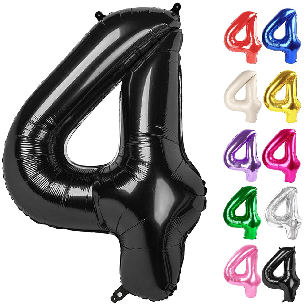 IWERP black 4 balloon 40-inch serves as a striking centerpiece for photos.