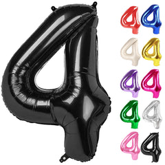 IWERP black 4 balloon 40-inch serves as a striking centerpiece for photos.