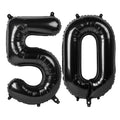 IWERP Black 50th birthday balloon, 40-inch focal point for memorable photo moments.