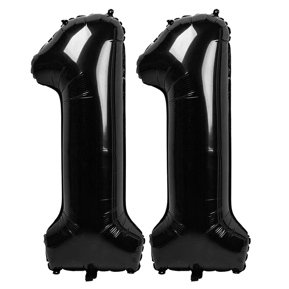 IWERP black number 11 balloon 40 inch elevates 11th birthday photos.